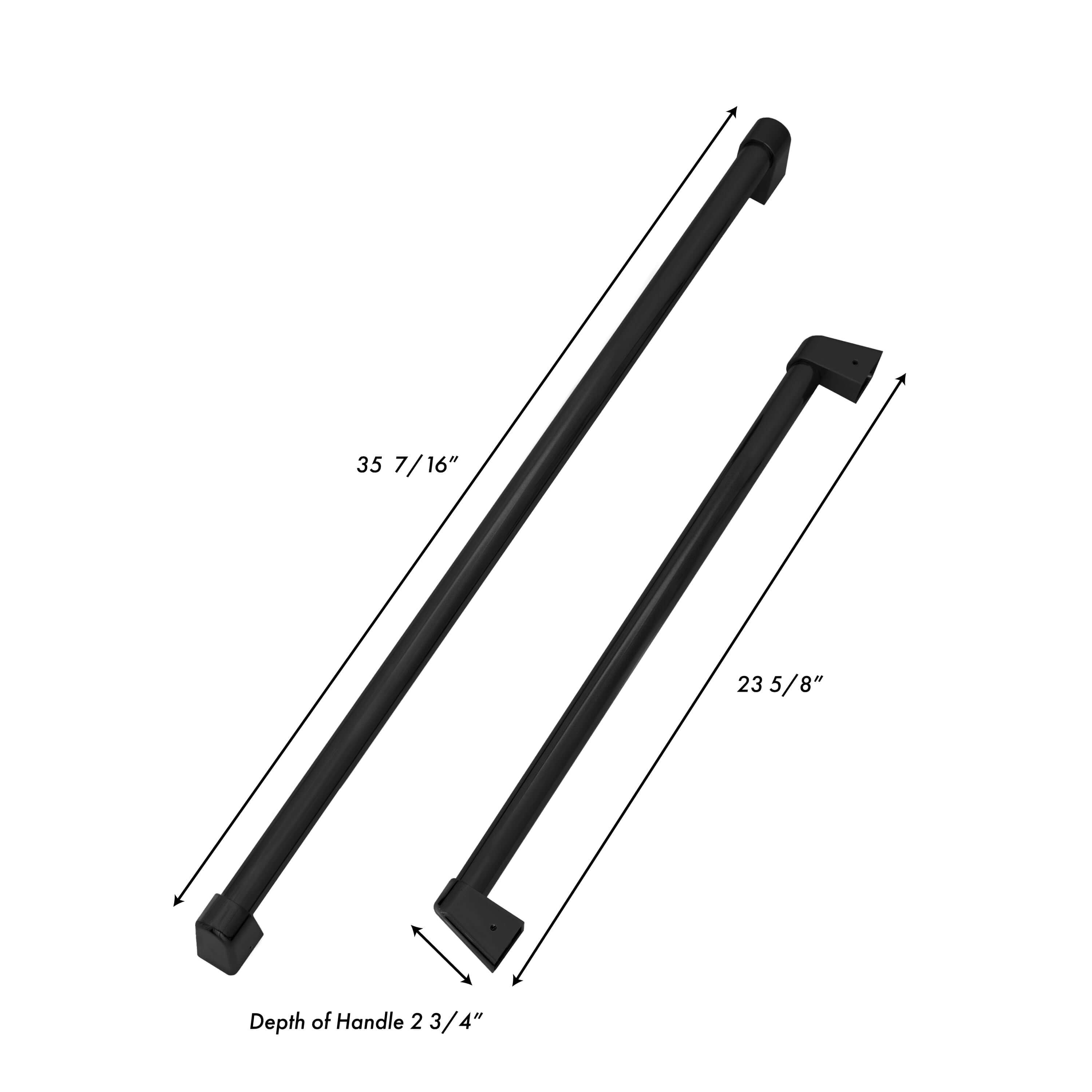 ZLINE Autograph Edition 30 in. Built-in Refrigerator Handles with Accents for RBIV-30 dimensional diagram with measurements.