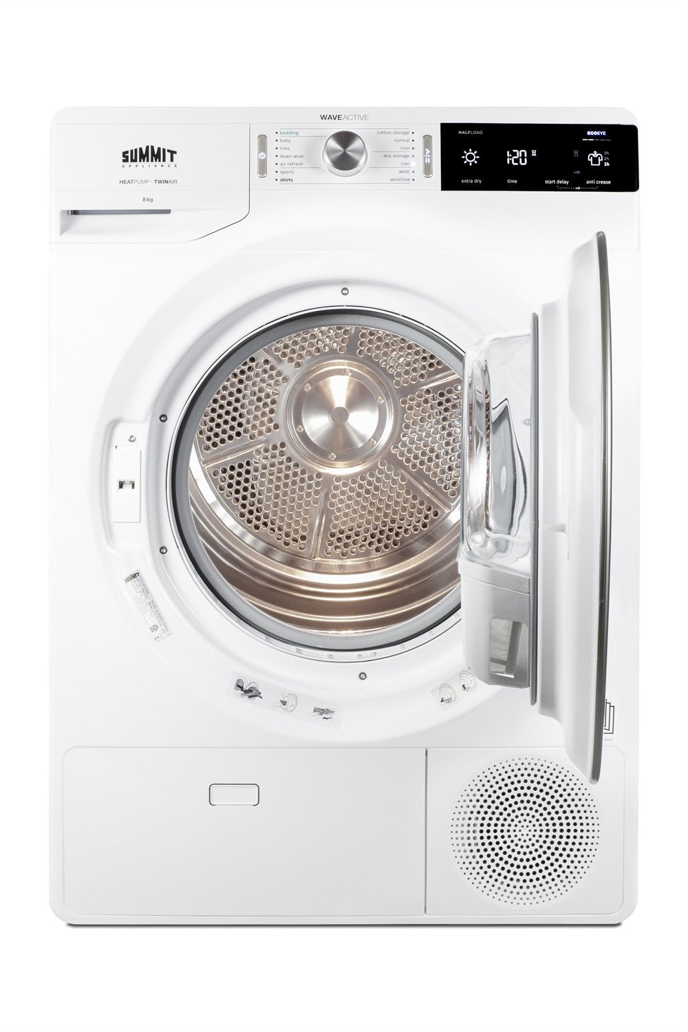 SUMMIT 24 in. 208-240V Heat Pump Dryer in White (SLD242W)