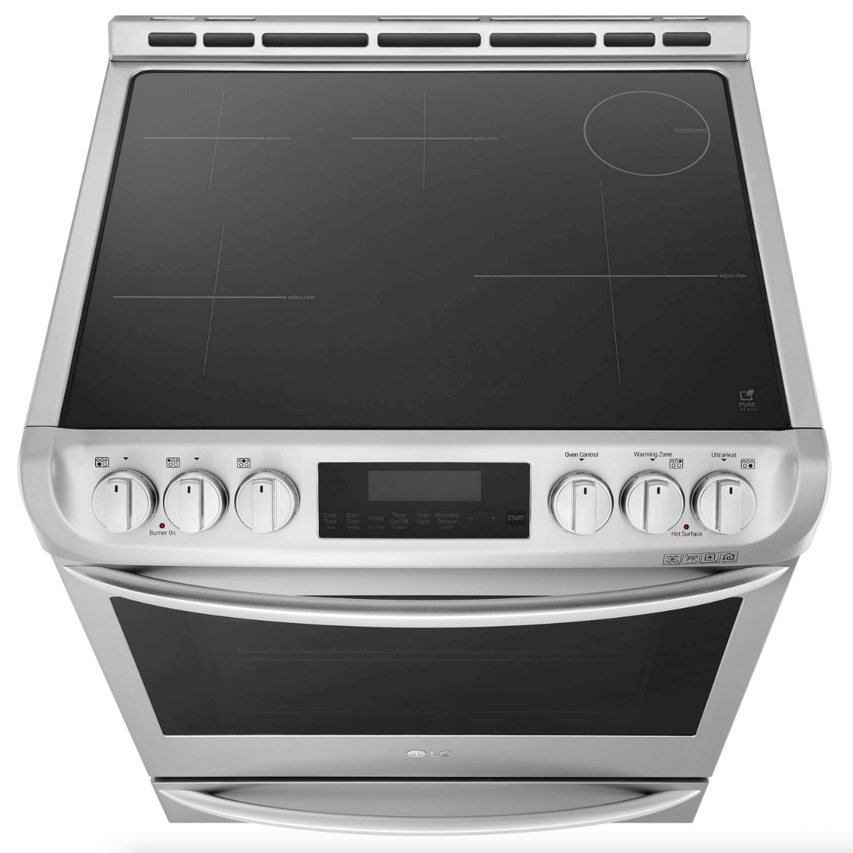 LG 30 Inch Electric Smart Induction Slide-In Range in Stainless Steel 6.3 Cu.Ft. (LSE4617ST)