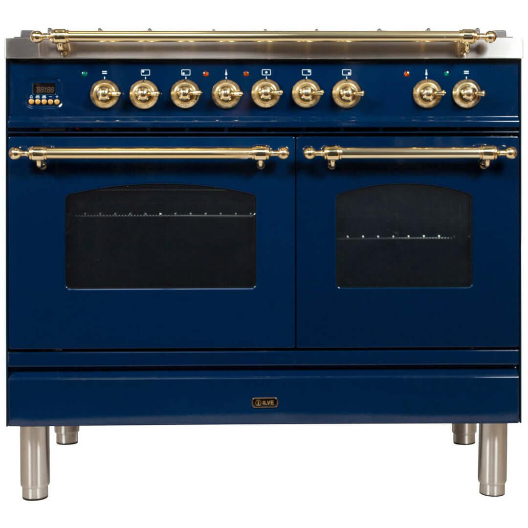 ILVE 40 in. Nostalgie Dual Fuel Range with Griddle and Color and Gas Options (UPDN100FDM)