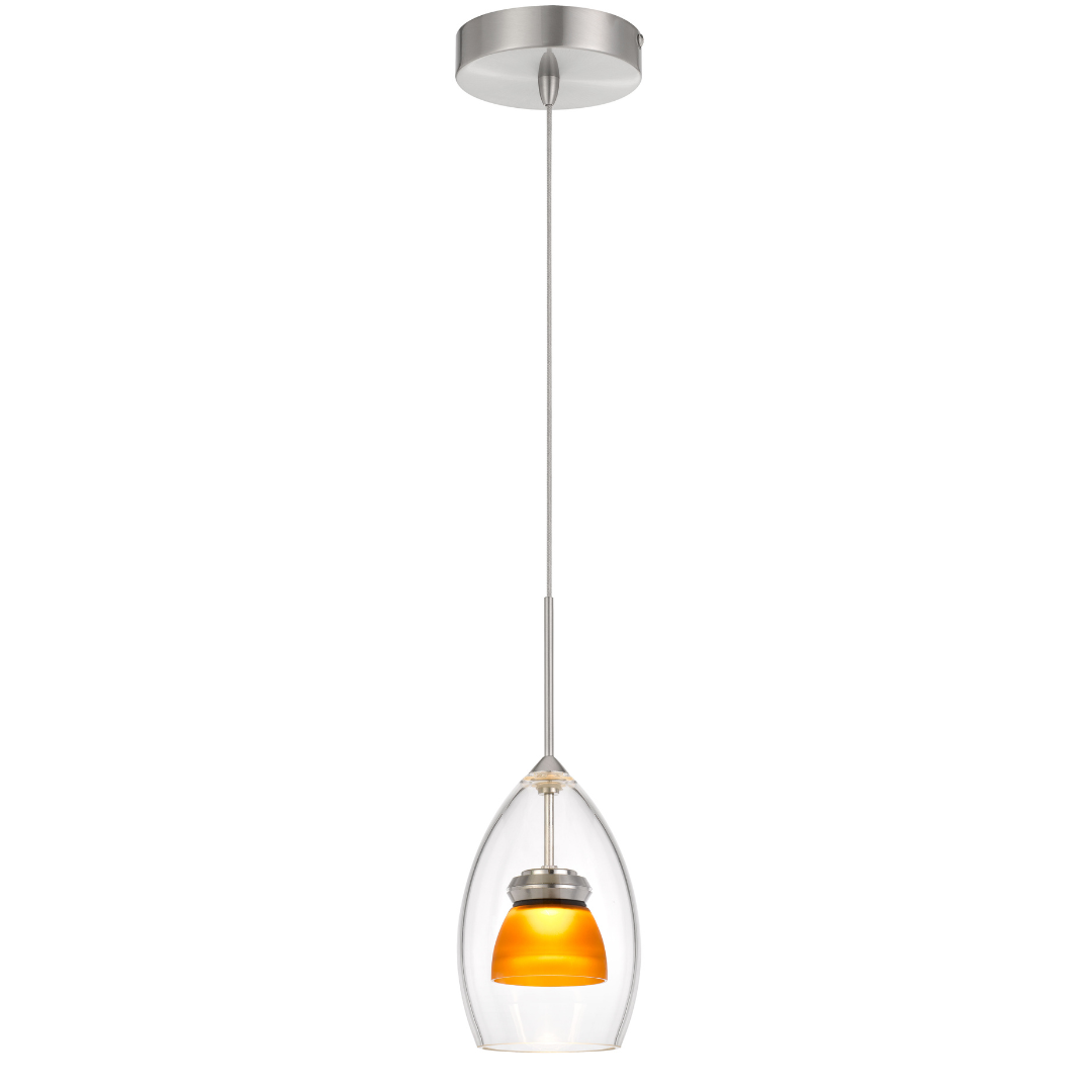 Cal Lighting Integrated Dimmable Led Double Glass Mini Pendant Light