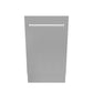 ZLINE 18 in. Tallac Series 3rd Rack Top Control Built-In Dishwasher in Stainless Steel and Traditional Handle, 51dBa (DWV-304-18)