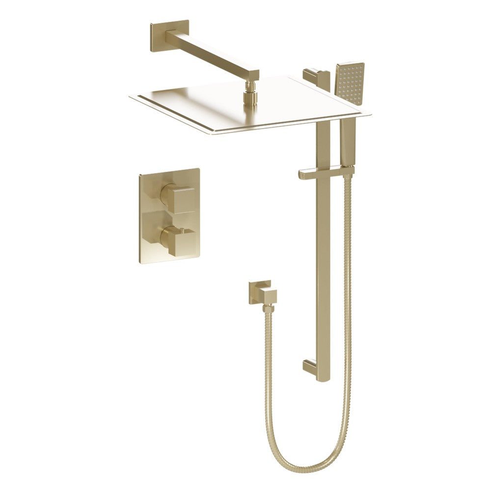 ZLINE Crystal Bay Thermostatic Shower System in Champagne Bronze