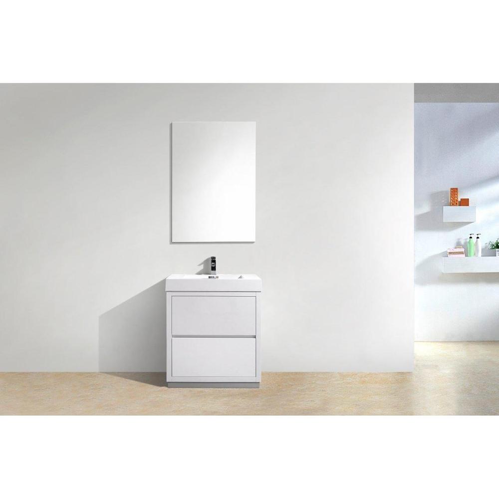 KubeBath 30 in. Freestanding Single Sink Modern Bathroom Vanity with Color Options (FMB30) 