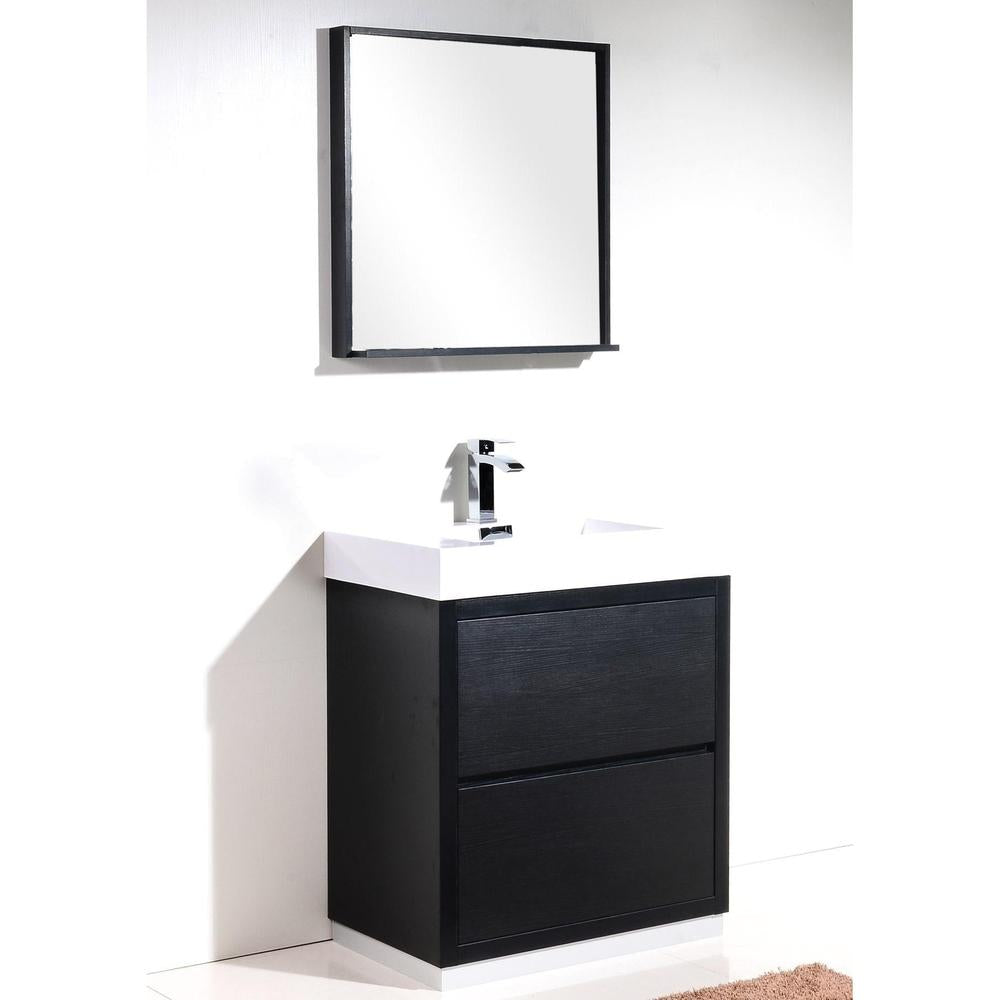 KubeBath 30 in. Freestanding Single Sink Modern Bathroom Vanity with Color Options (FMB30) 