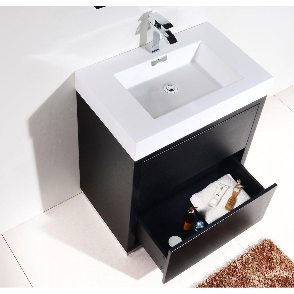 KubeBath 30 in. Freestanding Single Sink Modern Bathroom Vanity with Color Options (FMB30) 