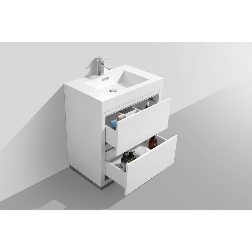KubeBath 30 in. Freestanding Single Sink Modern Bathroom Vanity with Color Options (FMB30) 