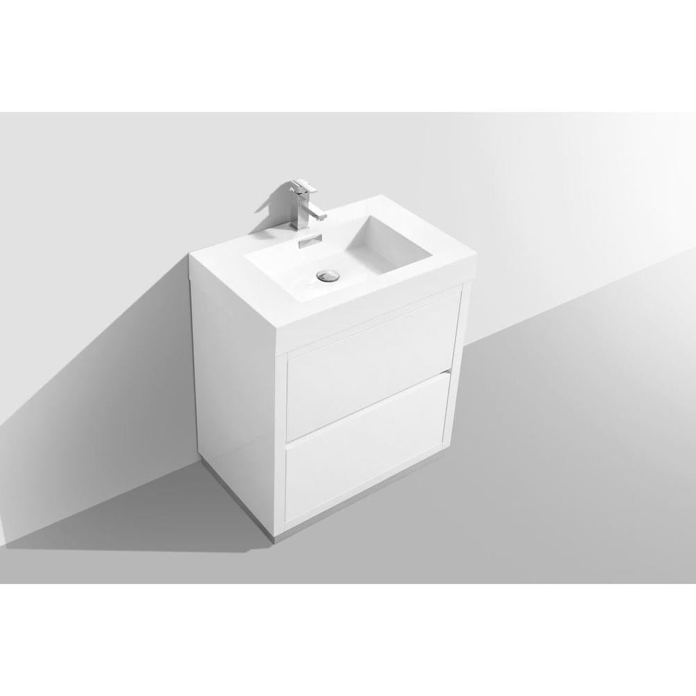 KubeBath 30 in. Freestanding Single Sink Modern Bathroom Vanity with Color Options (FMB30) 