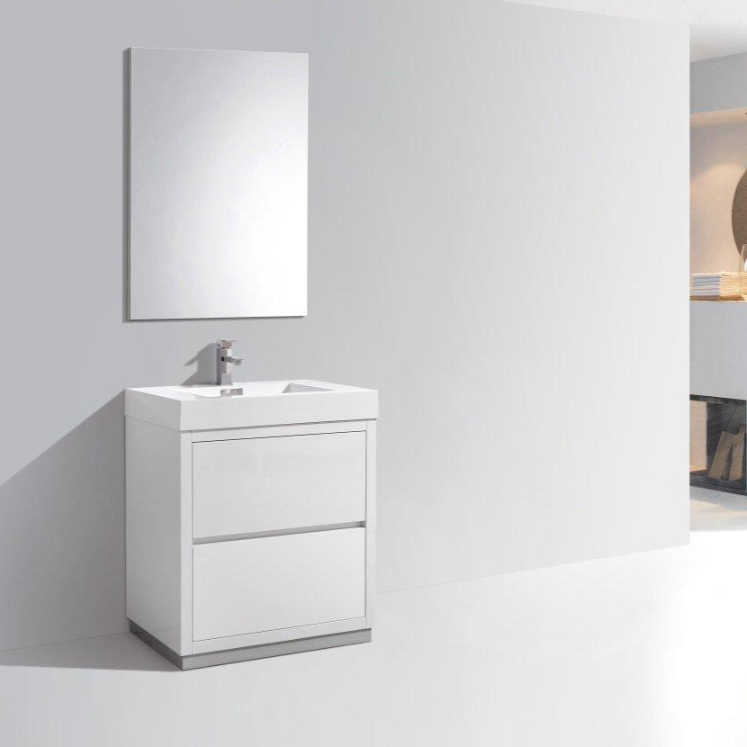 KubeBath 30 in. Freestanding Single Sink Modern Bathroom Vanity with Color Options (FMB30) 