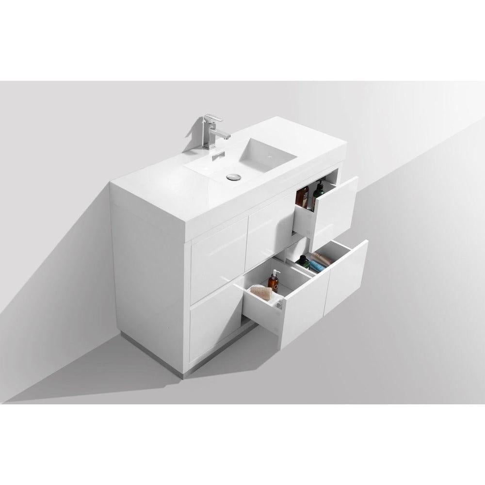 KubeBath Bliss 48 in. Freestanding Single Sink Modern Bathroom Vanity 