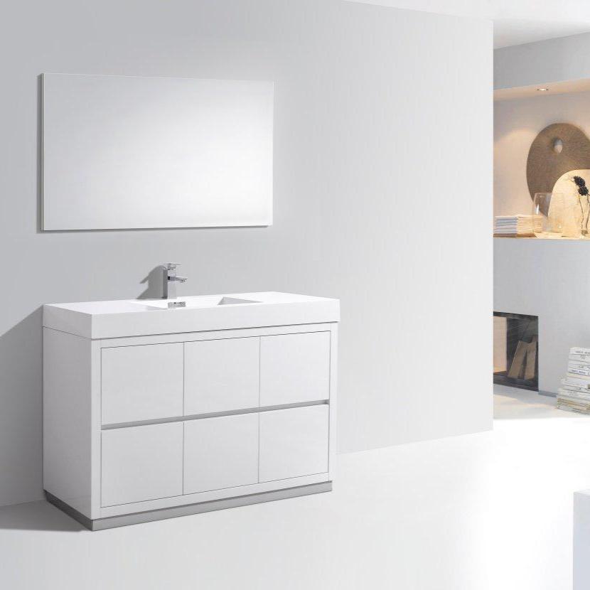KubeBath Bliss 48 in. Freestanding Single Sink Modern Bathroom Vanity 