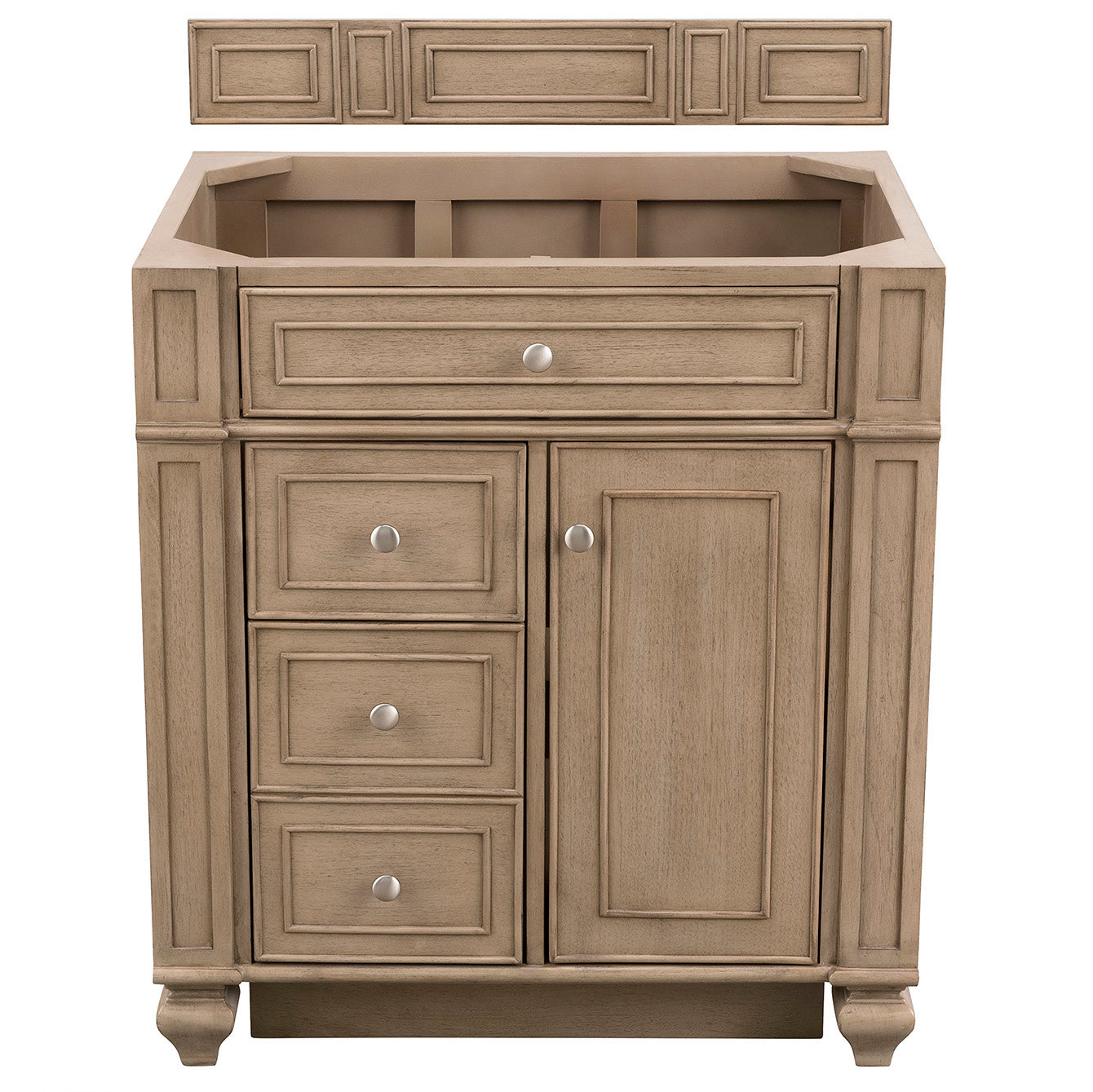 James Martin Vanities Bristol Collection 30 in. Single Vanity in Whitewashed Walnut, Cabinet Only