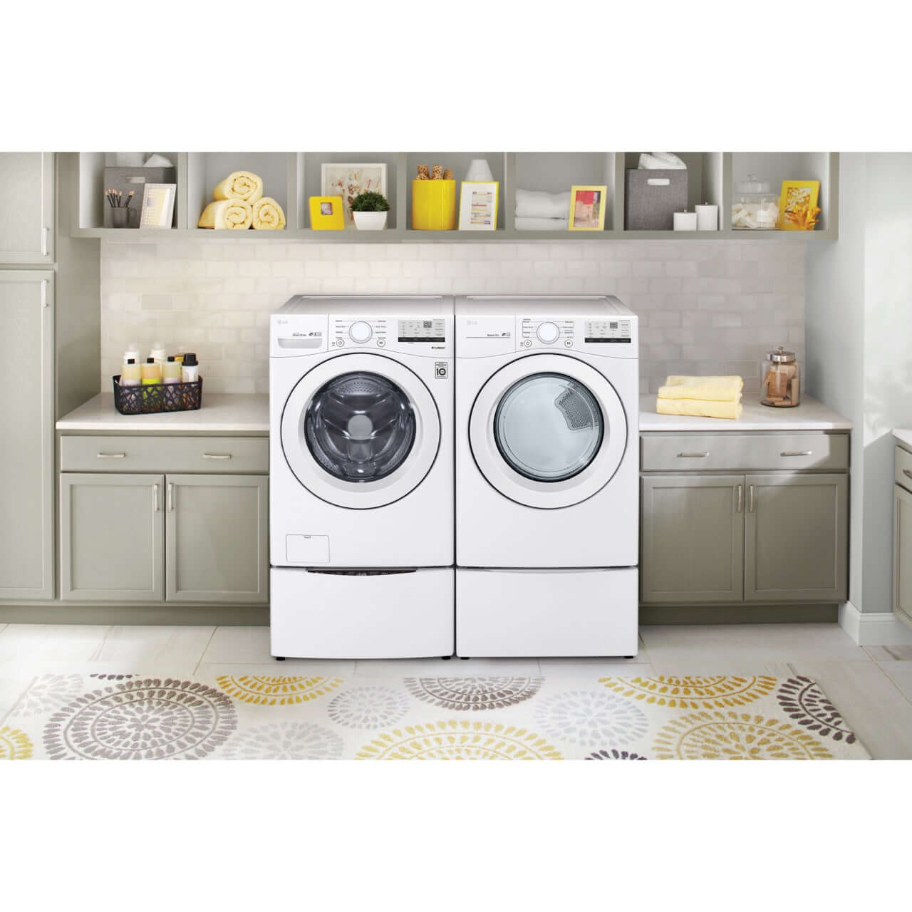LG 27 In. 7.4-Cu. Ft. Front Load Electric Dryer in White (DLE3400W)
