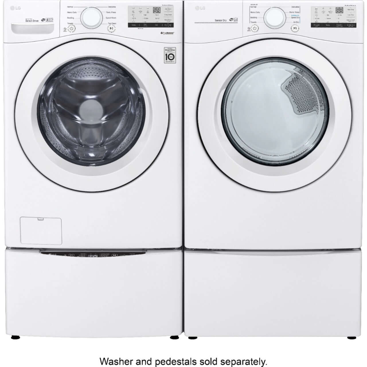 LG 27 In. 7.4-Cu. Ft. Front Load Electric Dryer in White (DLE3400W)
