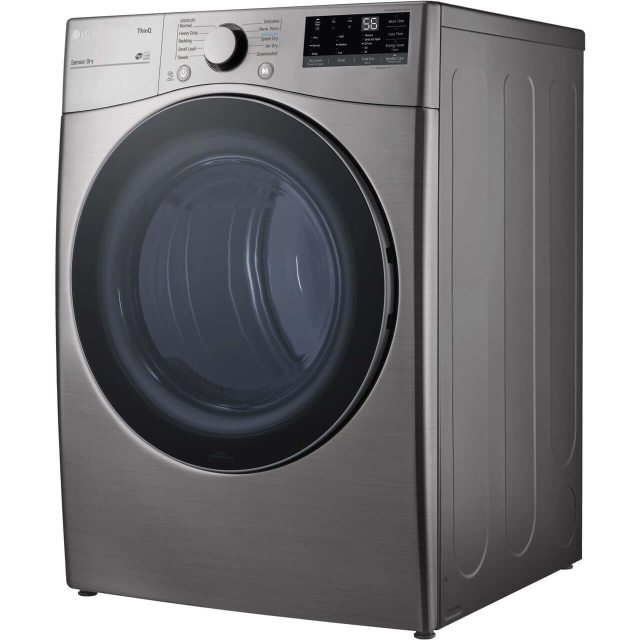 LG 27 In. 7.4-Cu. Ft. Front Load Electric Dryer with Built-In Intelligence in Graphite Steel (DLE3600V)