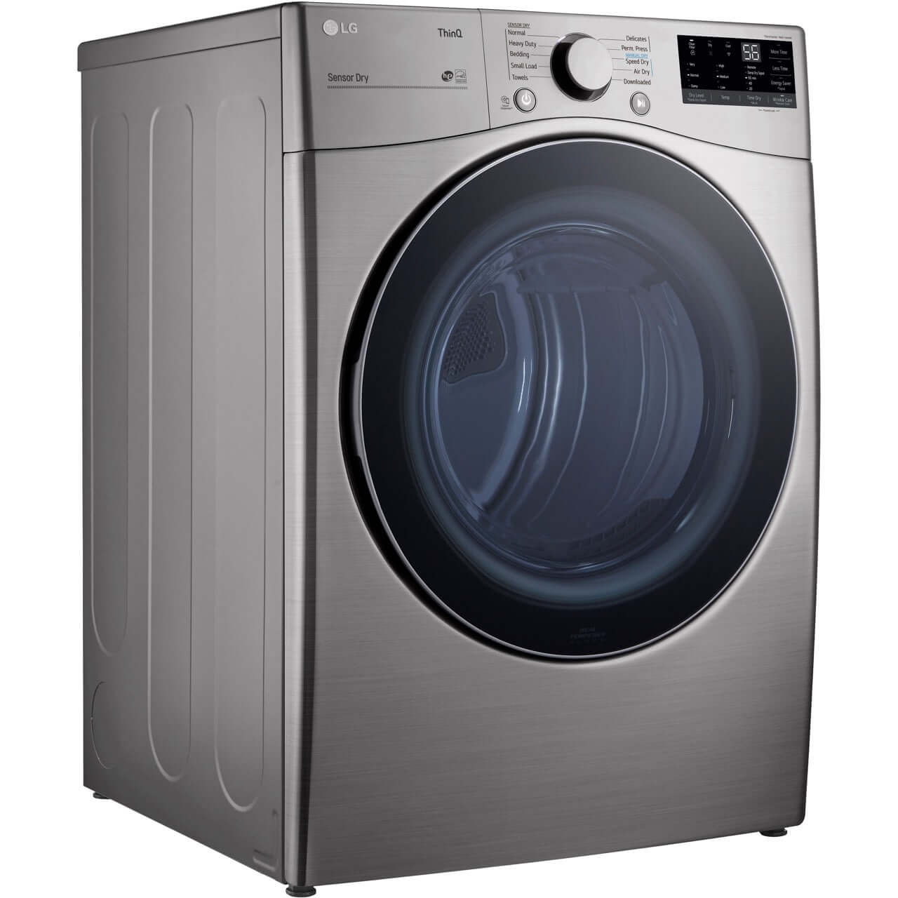 LG 27 In. 7.4-Cu. Ft. Front Load Electric Dryer with Built-In Intelligence in Graphite Steel (DLE3600V)