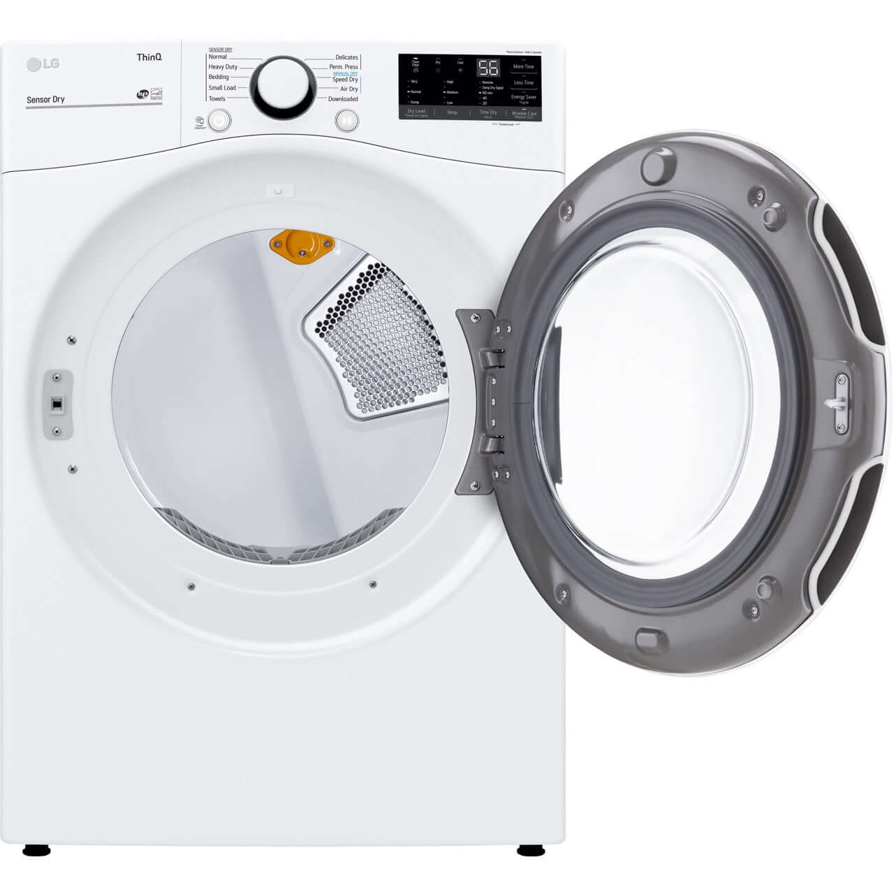 LG 27 In. 7.4-Cu. Ft. Front Load Electric Dryer with Built-In Intelligence in White (DLE3600W)