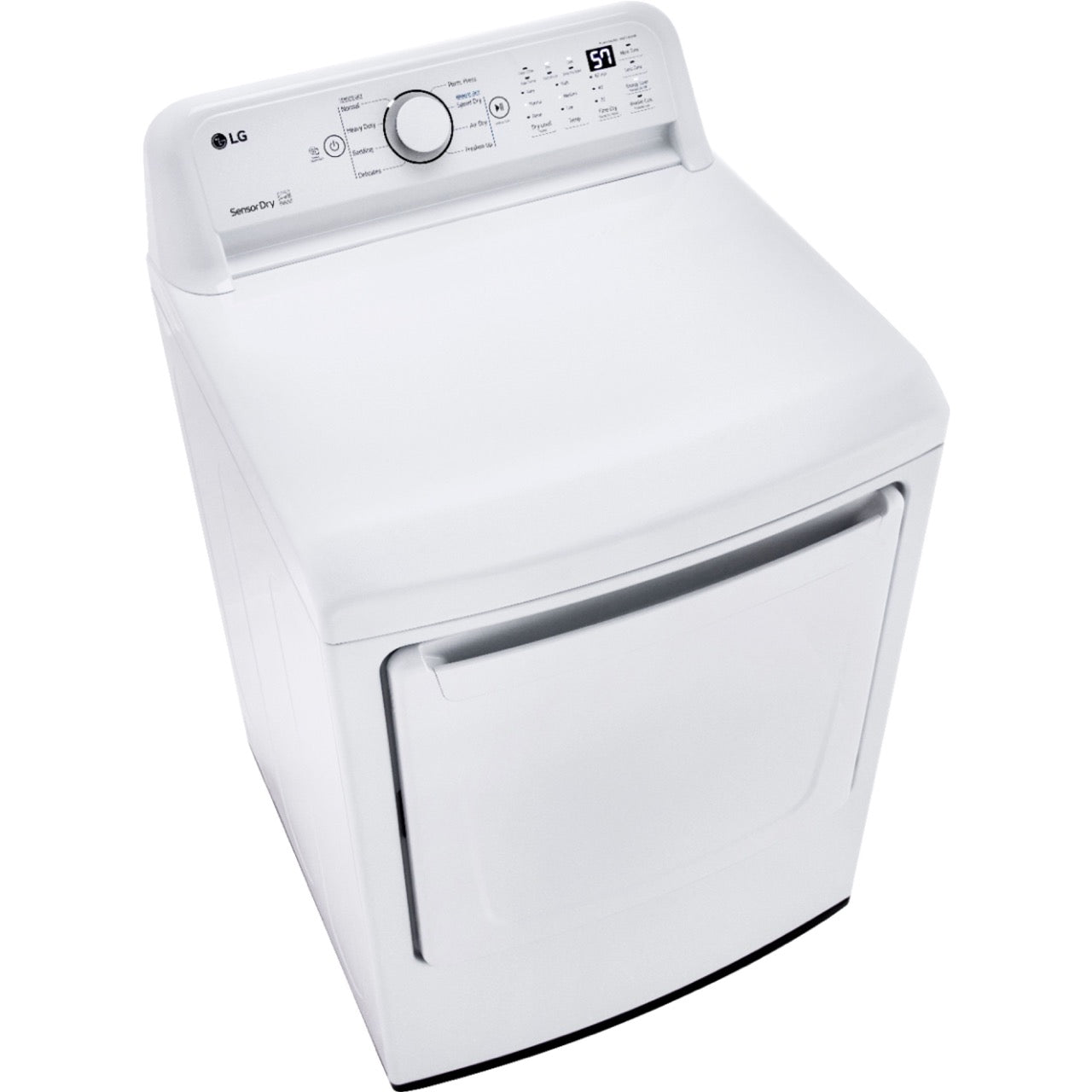 LG 7.3-Cu. Ft. Ultra Large Capacity Electric Dryer with Sensor Dry Technology in White (DLE7000W)