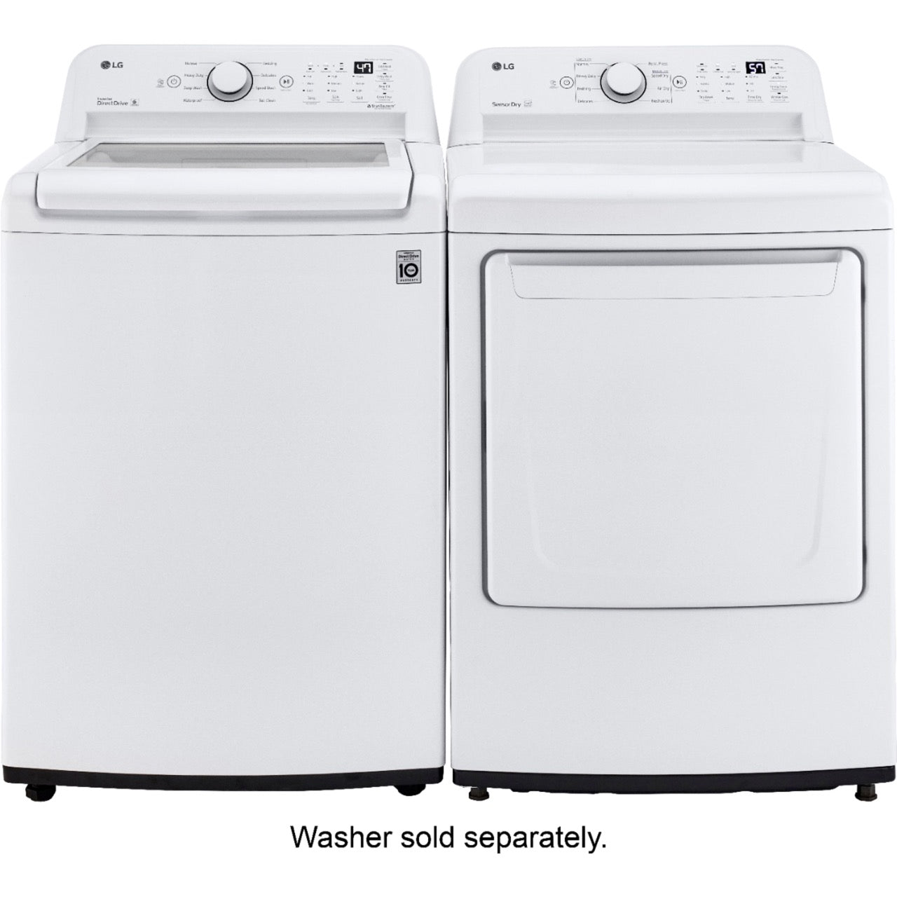 LG 7.3-Cu. Ft. Ultra Large Capacity Electric Dryer with Sensor Dry Technology in White (DLE7000W)