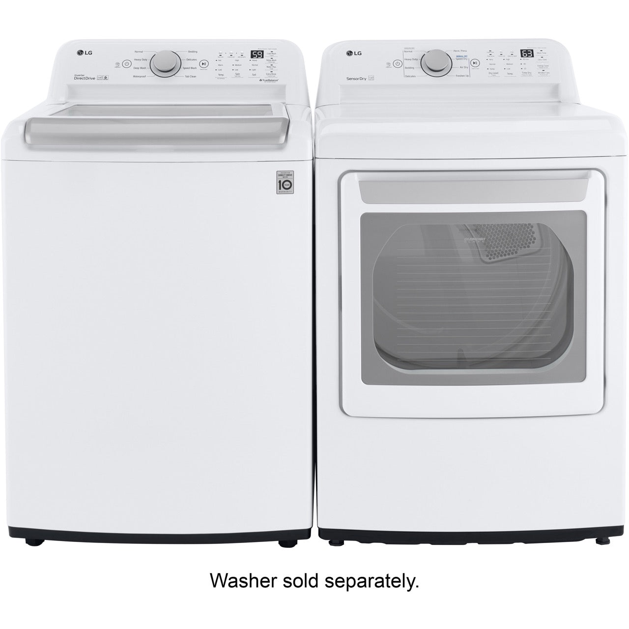 LG 7.3-cu. ft. Ultra Large Capacity Electric Dryer with Sensor Dry Technology in White (DLE7150W)
