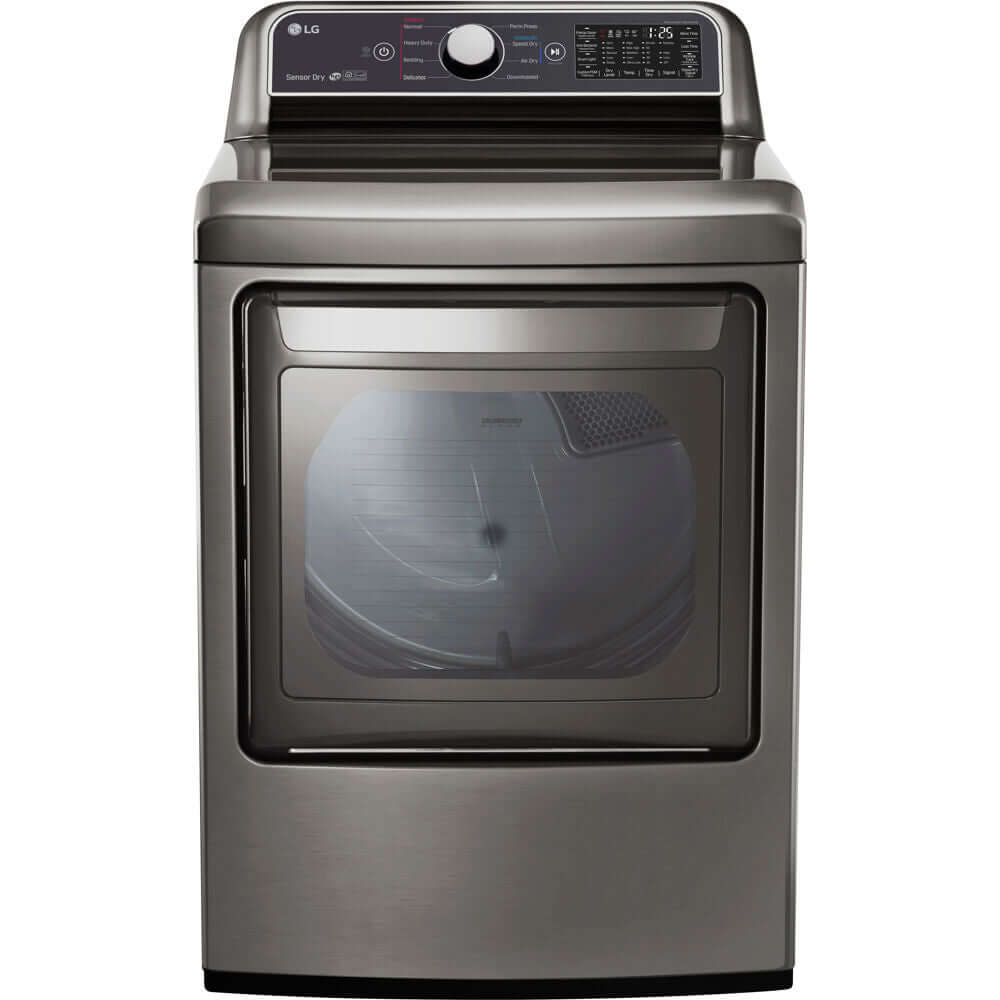 LG 27 Inch Rear Control Front Load Electric Dryer in Graphite Steel 7.3 cu. ft. (DLE7300VE)