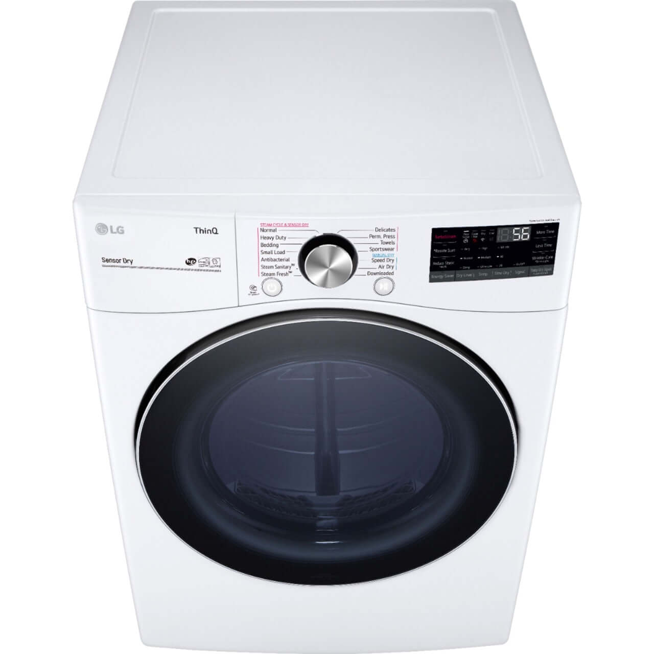 LG 27 In. 7.4-Cu. Ft. Front Load Electric Dryer with TurboSteam and Built-In Intelligence in White (DLEX4200W)