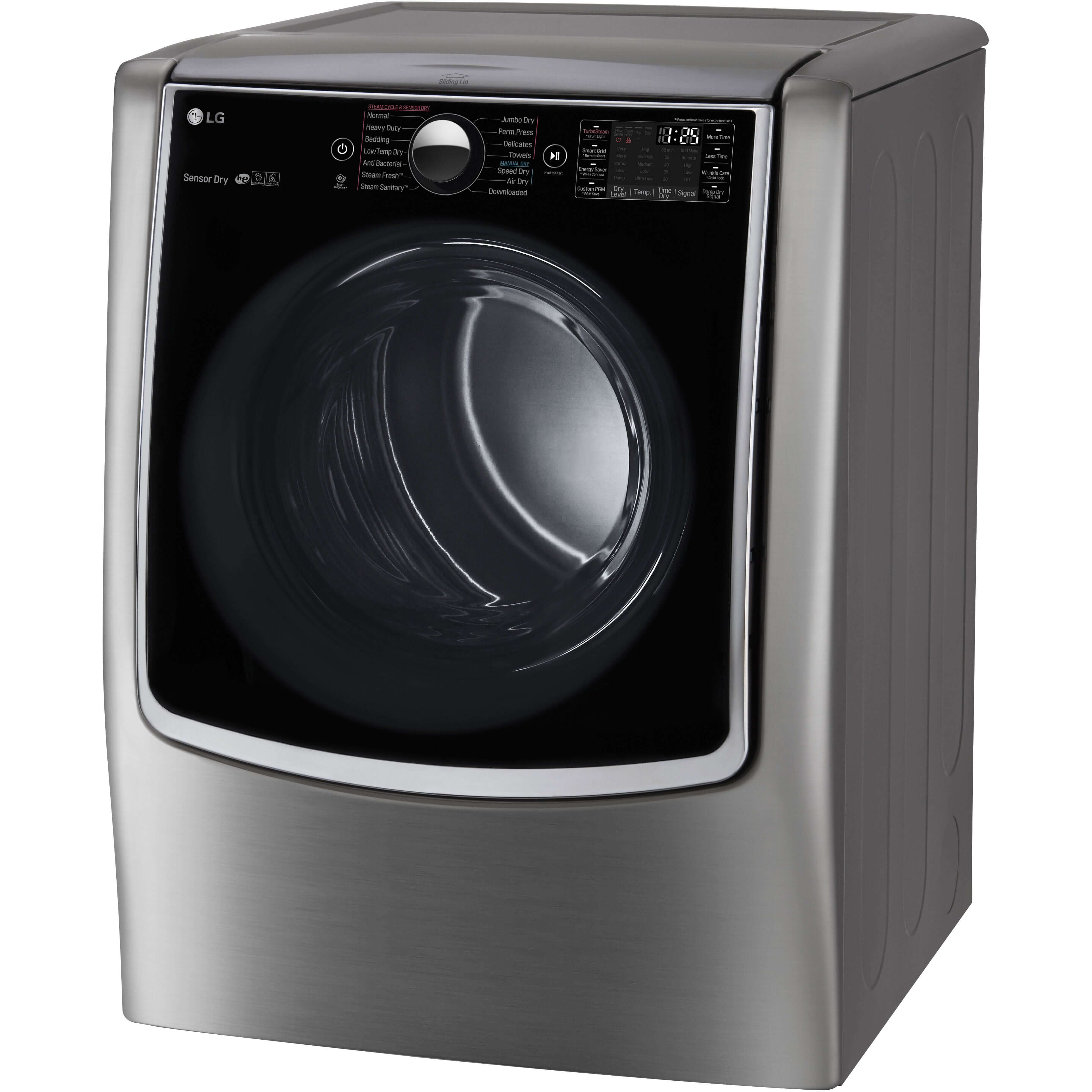 LG 29 Inch Ultra Large Capacity Electric Dryer in Graphite Steel 9 cu. ft. (DLEX9000V)
