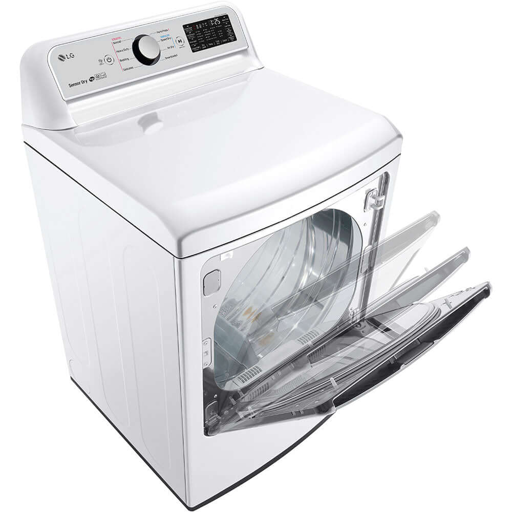 LG 27 Inch Rear Control Front Load Gas Dryer in White 7.3 cu. ft. (DLG7301WE)