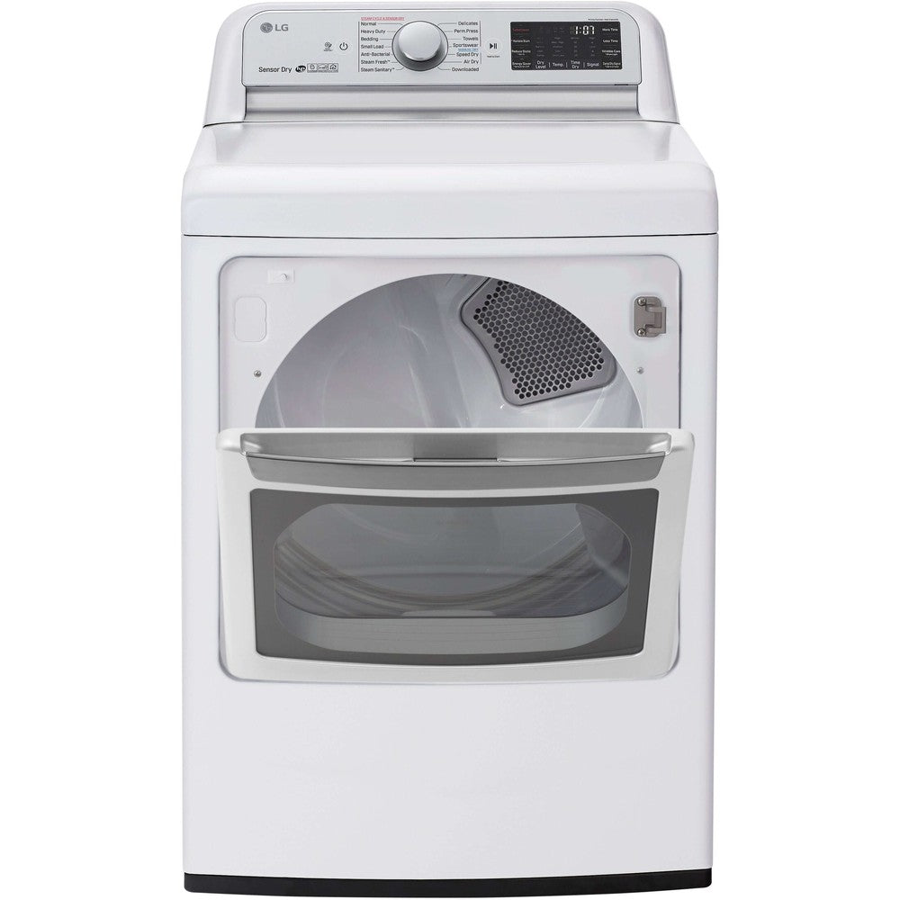 LG 27 Inch Smart wi-fi Enabled Gas Dryer with TurboSteam In White 7.3 cu. ft. (DLGX7801WE)