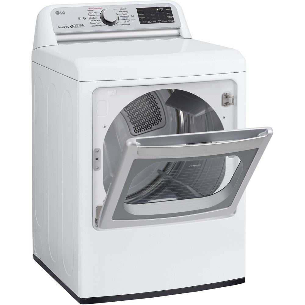 LG 27 Inch Smart wi-fi Enabled Gas Dryer with TurboSteam In White 7.3 cu. ft. (DLGX7801WE)