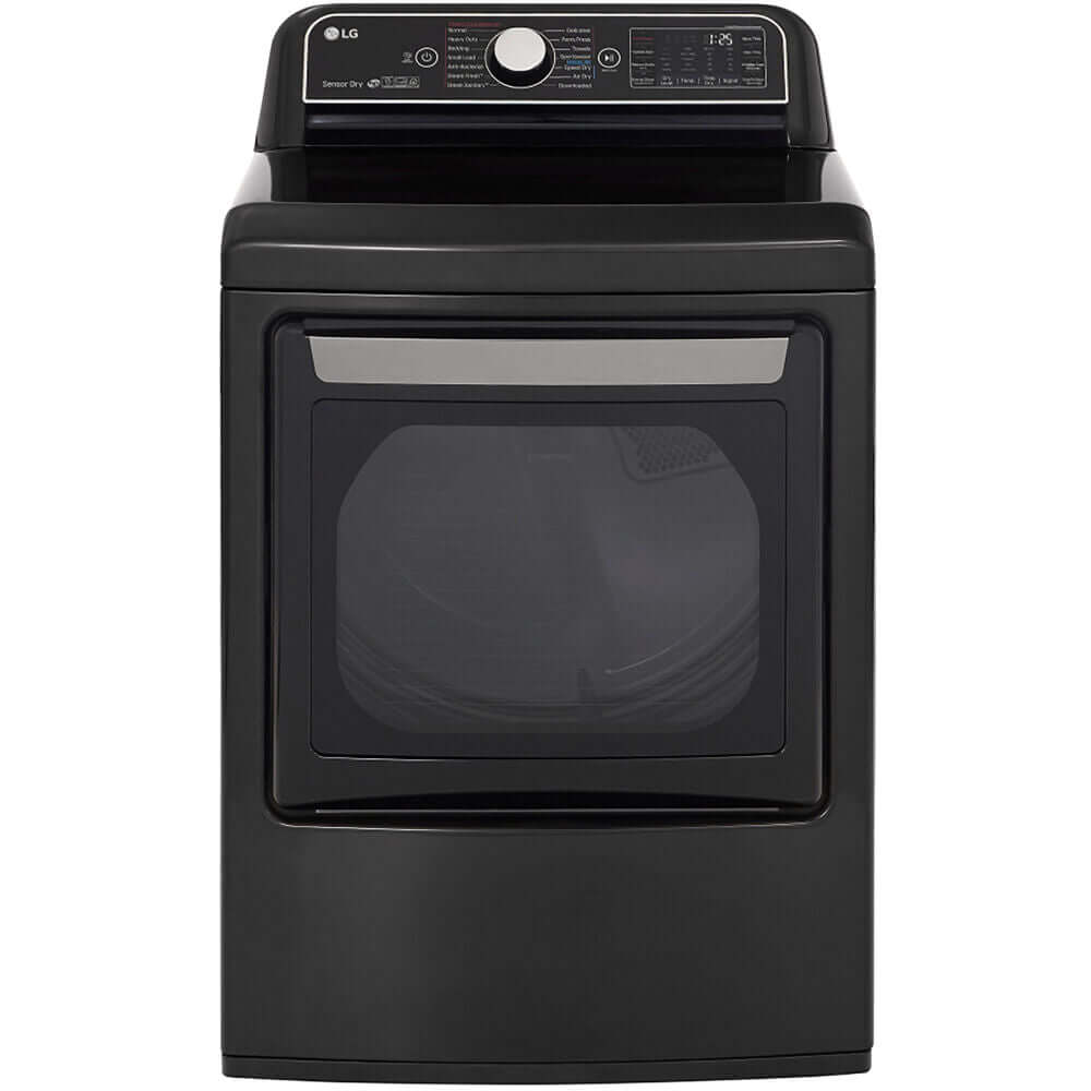 LG 27 Inch Smart wi-fi Enabled Gas Dryer with TurboSteam In Black Steel 7.3 cu. ft. (DLGX7901BE)