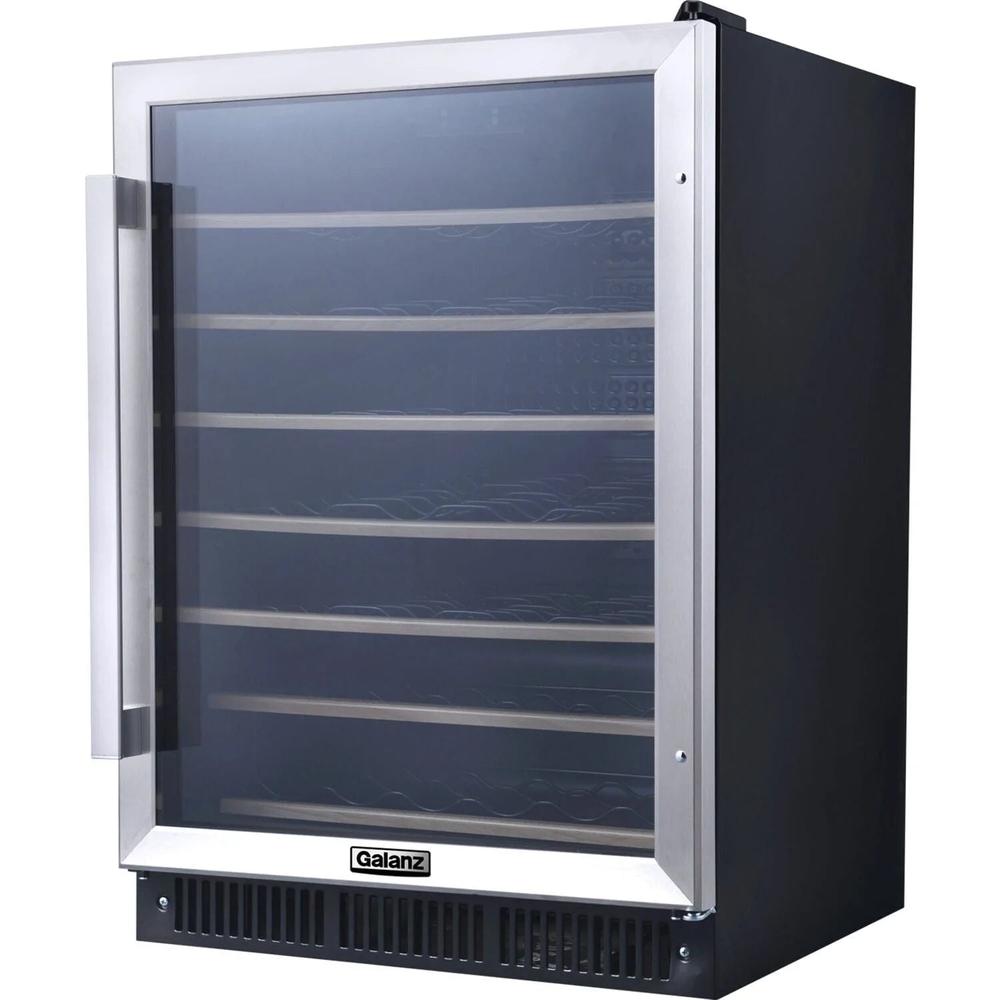 Galanz 24 in. 47-Bottle Built-In Wine Cooler in Stainless Steel (GLW57MS2B16) 