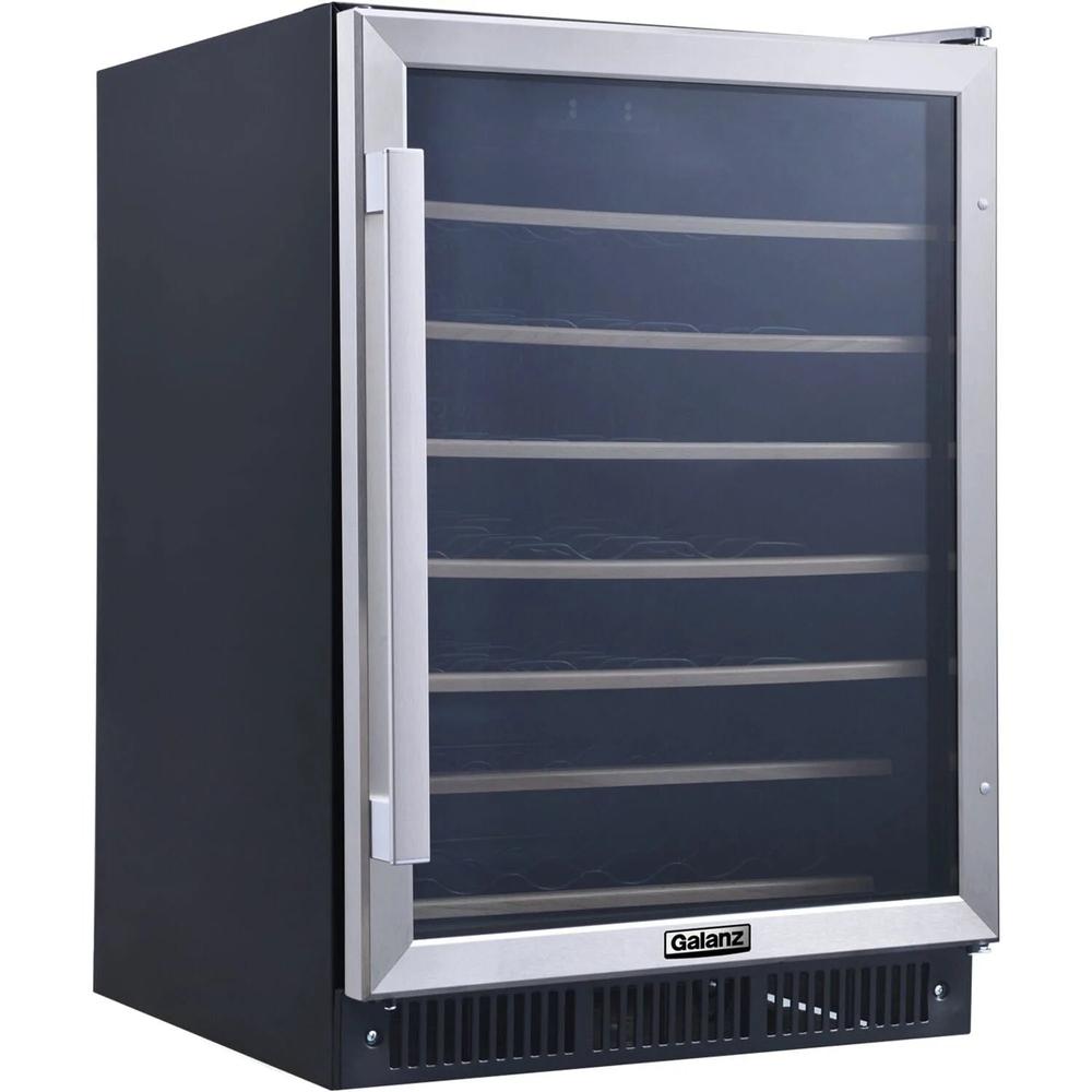 Galanz 24 in. 47-Bottle Built-In Wine Cooler in Stainless Steel (GLW57MS2B16) 