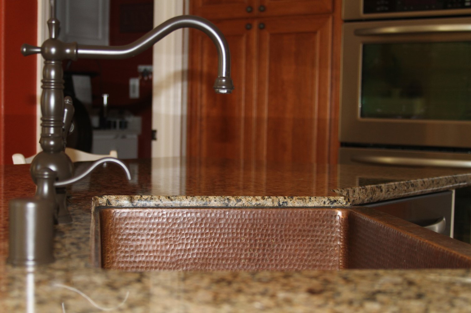 Hammered Copper Apron Front Single Basin Kitchen Sink - Rustic Kitchen & Bath - Kitchen Sink - Premier Copper Products