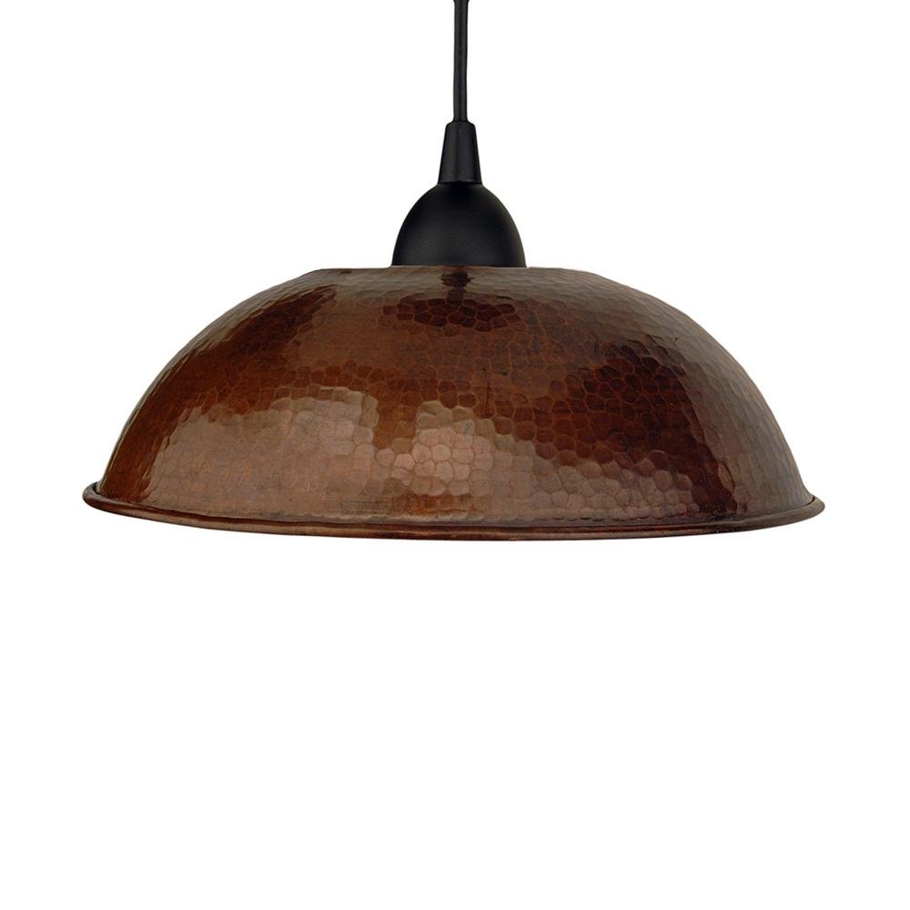 Hammered Copper Dome Pendant Light - Rustic Kitchen & Bath - Lighting - Premier Copper Products