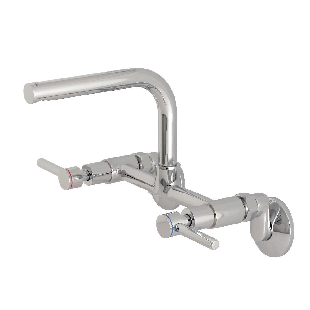 Kingston Brass Concord 8 in. Adjustable Center Wall Mount Kitchen Faucet (KS812)
