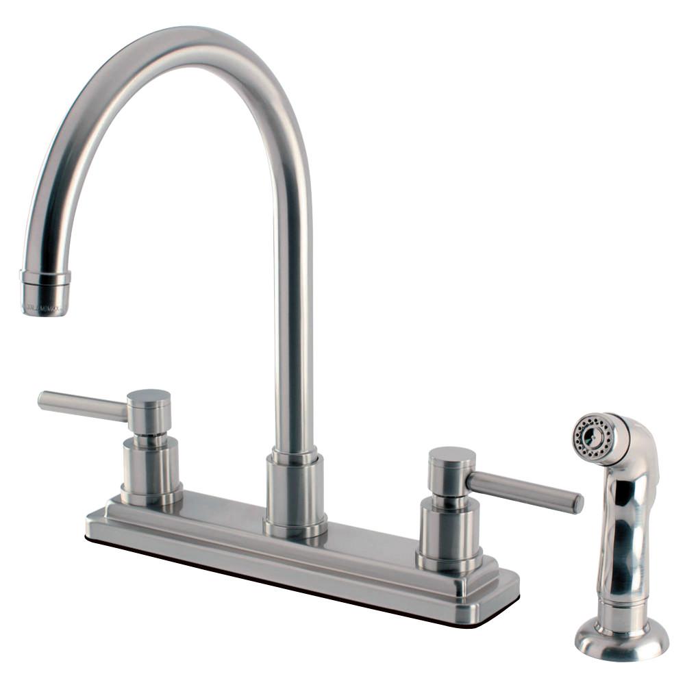 Kingston Brass Concord 8 in. Centerset Kitchen Faucet (KS8798) Brushed Nickel