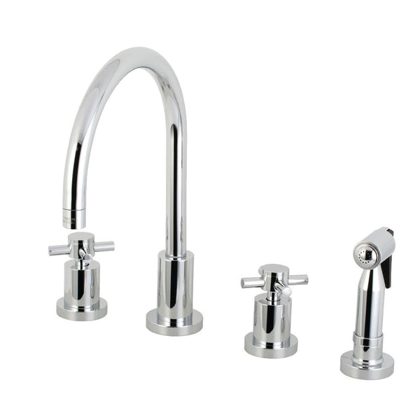 Kingston Brass Concord Küchenarmatur – Wandmontiert, Mattschwarz | 20,3 Cm Lochabstand, Keramikkartusche