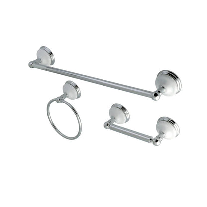 Kingston Brass Victorian 3-Piece Bathroom Hardware Polished Chrome