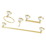 Kingston Brass Victorian 4-Piece Bathroom Hardware Polished Brass
