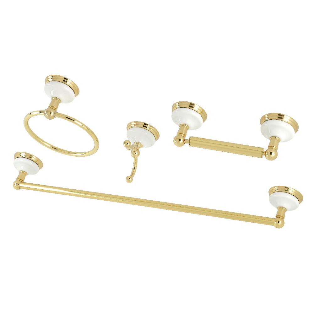 Kingston Brass Victorian 4-Piece Bathroom Hardware Polished Brass