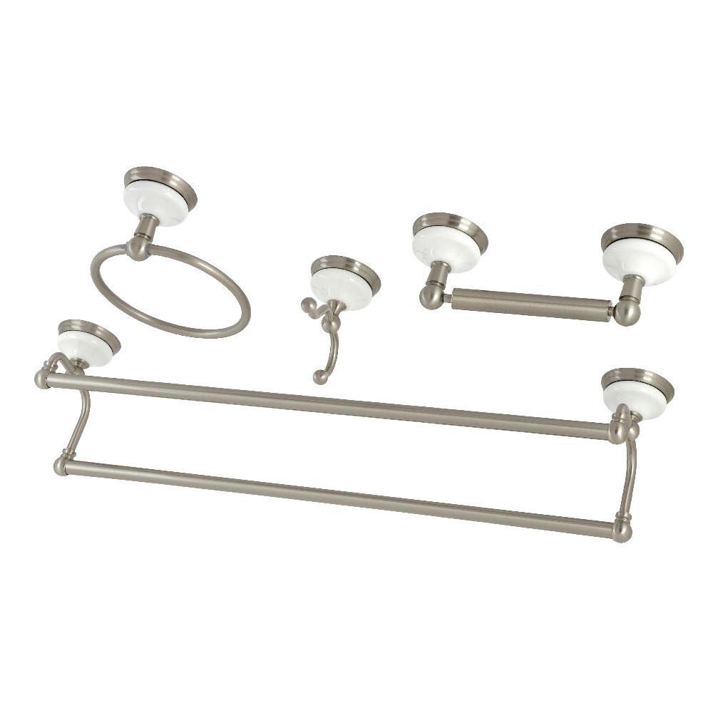 Kingston Brass Victorian 4-Pieces Dual Towel Bar Bathroom Hardware Set