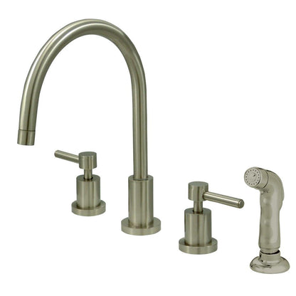 Kingston Brass Widespread Kitchen Faucet (KS8728DL) Brushed Nickel