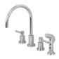 Kingston Brass Widespread Kitchen Faucet (KS8721DL) Polished Chrome