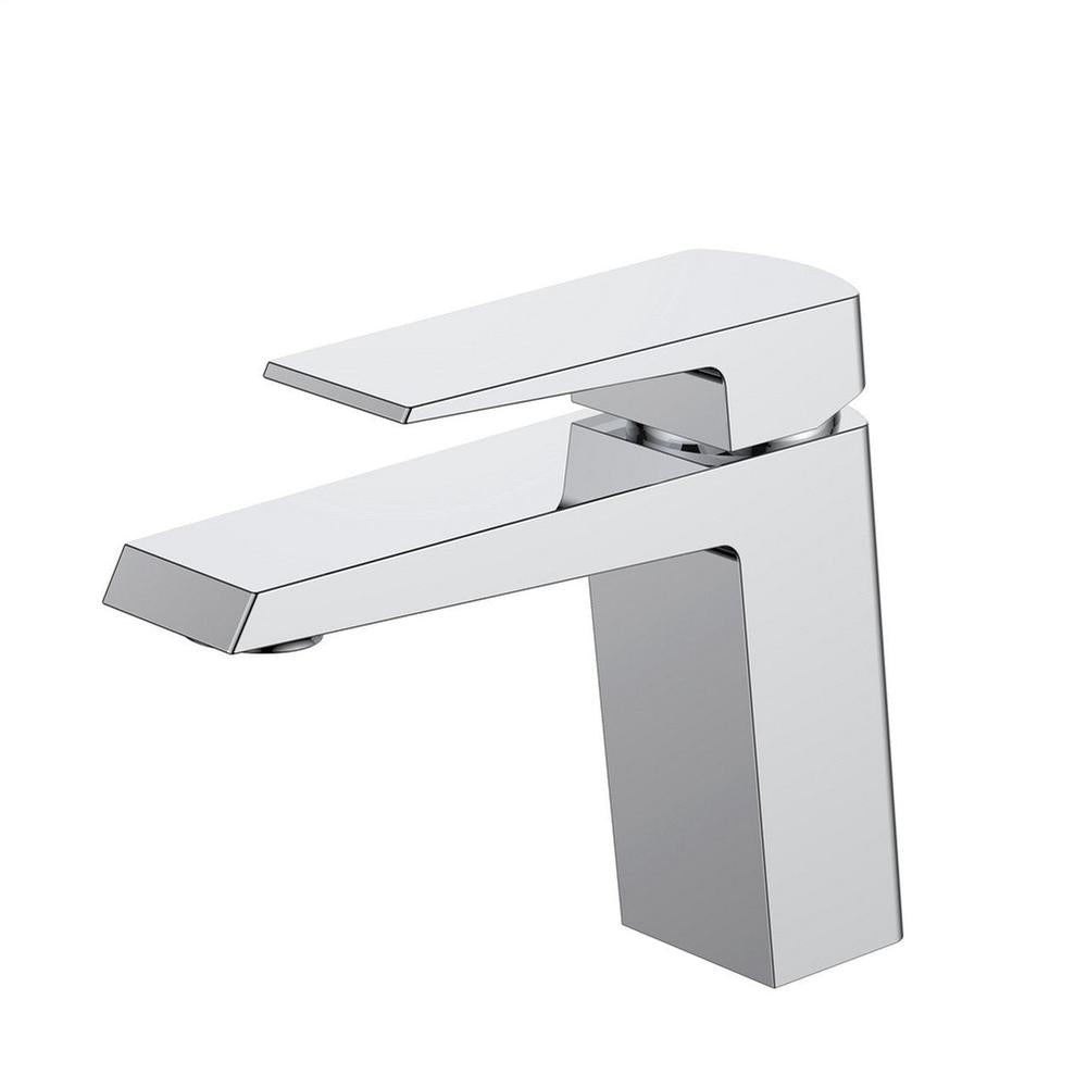 KubeBath Aqua Chiaro Single Lever Bathroom Vanity Faucet in Chrome 