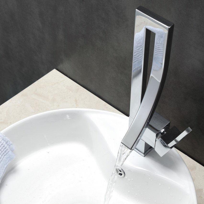 KubeBath Aqua Elegance Single Lever Wide Spread Faucet in Chrome 