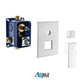 KubeBath 7 Piece Shower Set with 12" Ceiling Mount Square Rain Shower, Tub Filler and 4 Body Jets (CR3004JTF3V) 
