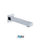 KubeBath 7 Piece Shower Set with 12" Ceiling Mount Square Rain Shower, Tub Filler and 4 Body Jets (CR3004JTF3V) 