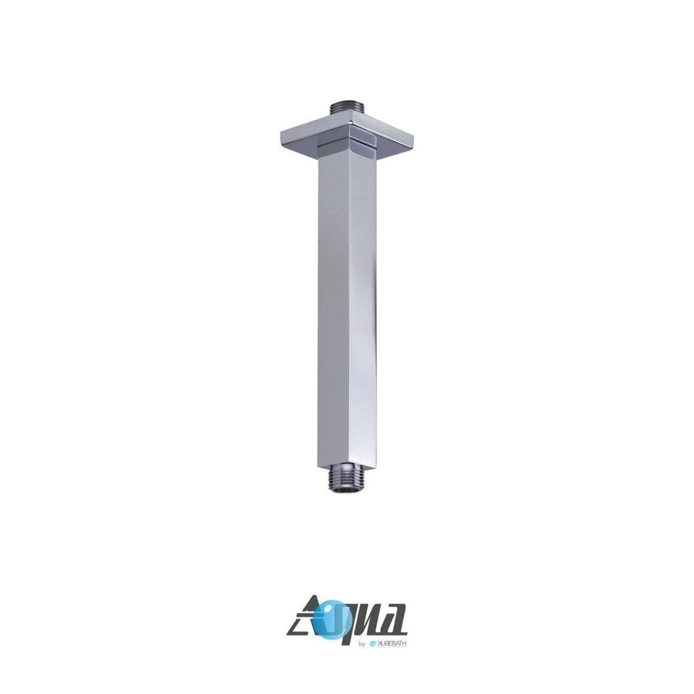 KubeBath 7 Piece Shower Set with 12" Ceiling Mount Square Rain Shower, Tub Filler and 4 Body Jets (CR3004JTF3V) 