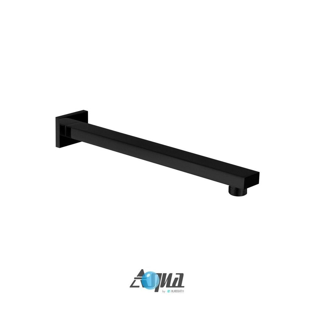 KubeBath 2 Piece Matte Black Shower Set with 12" Square Rain Shower and Handheld Shower 